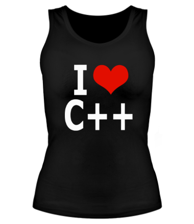 Женская майка борцовка I love C++