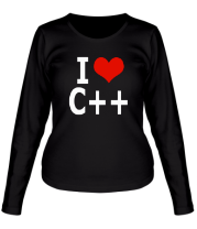 Женская футболка длинный рукав I love C++ фото