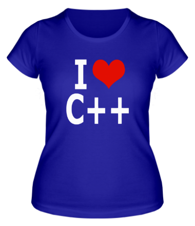 Женская футболка I love C++