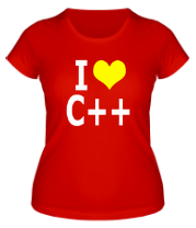 Женская футболка I love C++ фото