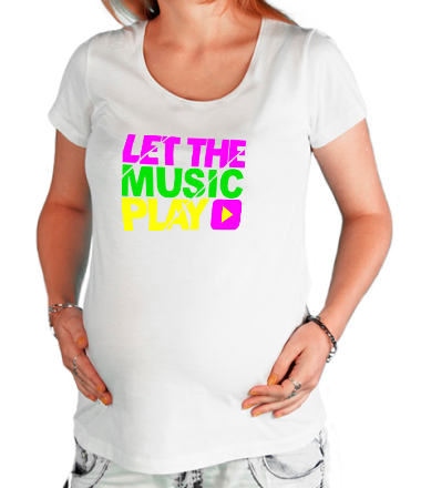 Футболка для беременных Let the music play