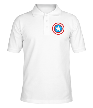 Мужская футболка поло Щит Капитана Америка