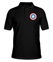 Мужская футболка поло Щит Капитана Америка фото