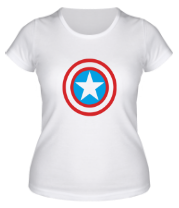 Женская футболка Щит Капитана Америка фото