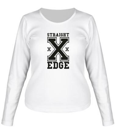 Женская футболка длинный рукав Straight Edge