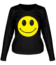 Женская футболка длинный рукав Смайл - улыбка фото