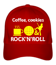 Бейсболка Coffee, cookies, ROCK'N'ROLL фото