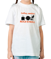 Детская футболка Coffee, cookies, ROCK'N'ROLL фото