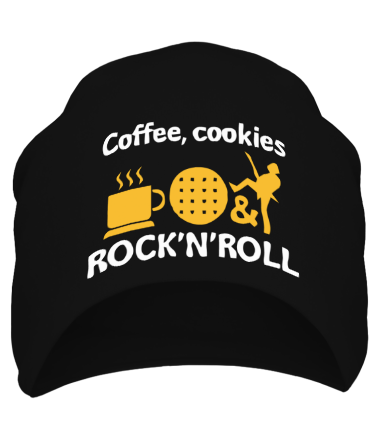 Шапка Coffee, cookies, ROCK'N'ROLL