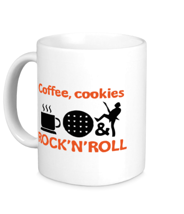 Кружка Coffee, cookies, ROCK'N'ROLL