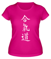 Женская футболка Айкидо иероглиф фото