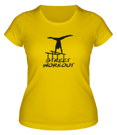 Женская футболка Street workout надпись