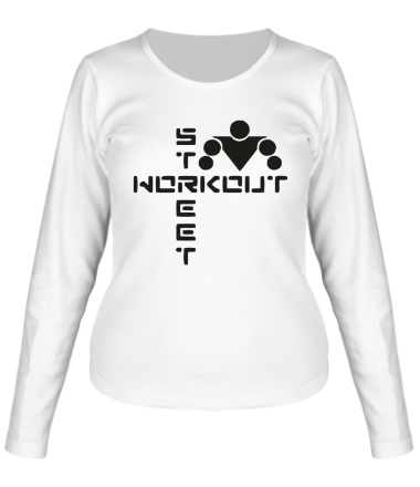 Женская футболка длинный рукав Street Workout (крестом)