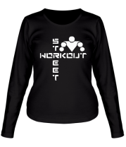 Женская футболка длинный рукав Street Workout (крестом)