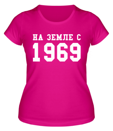 Женская футболка На земле с 1969