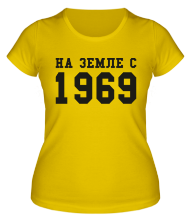 Женская футболка На земле с 1969