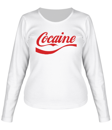 Женская футболка длинный рукав Cocaine