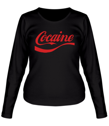 Женская футболка длинный рукав Cocaine