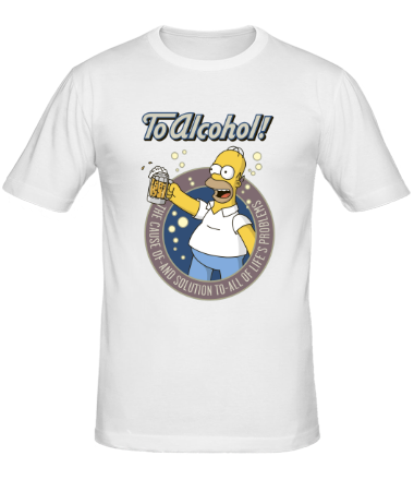Мужская футболка Homer Simson - To Alcohol