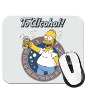 Коврик для мыши Homer Simson - To Alcohol фото