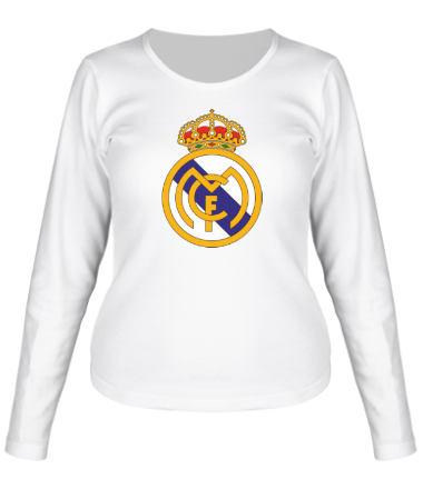 Женская футболка длинный рукав Real Madrid