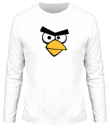 Мужская футболка длинный рукав Angry Birds Red Face