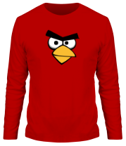 Мужская футболка длинный рукав Angry Birds Red Face фото