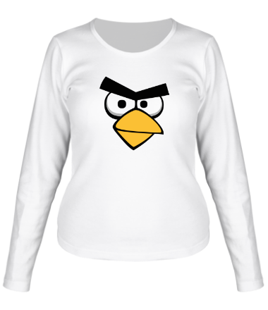 Женская футболка длинный рукав Angry Birds Red Face