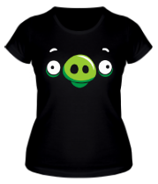 Женская футболка Angry Birds Pig Face фото