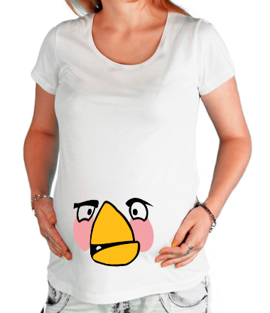 Футболка для беременных Angry Birds Matilda Face