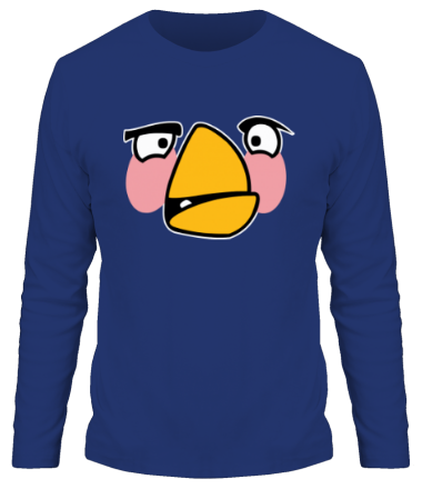 Мужская футболка длинный рукав Angry Birds Matilda Face