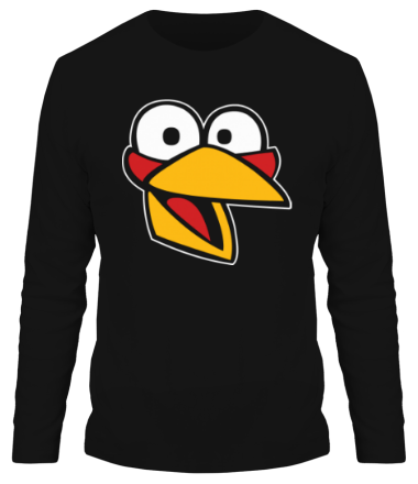 Мужская футболка длинный рукав Angry Birds Jake Face