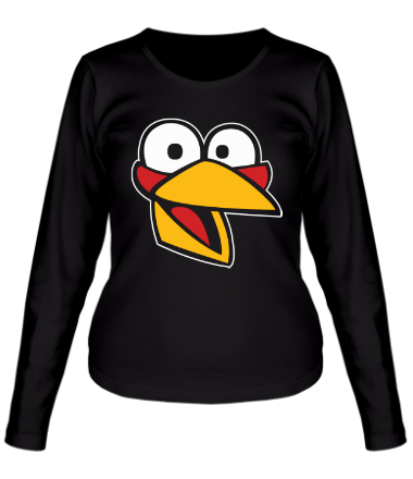 Женская футболка длинный рукав Angry Birds Jake Face