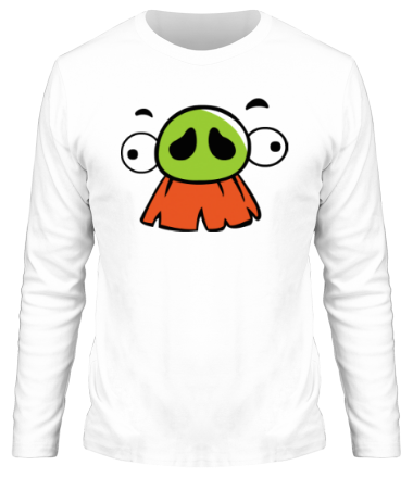 Мужская футболка длинный рукав Angry Birds Baron Face