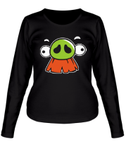 Женская футболка длинный рукав Angry Birds Baron Face фото