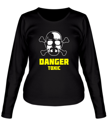 Женская футболка длинный рукав Danger Toxic