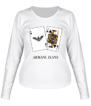 Женская футболка длинный рукав Armani jeans фото