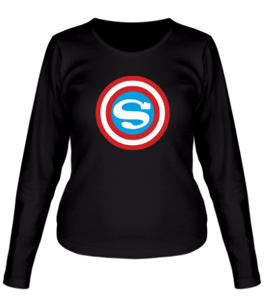 Женская футболка длинный рукав Captain Superman