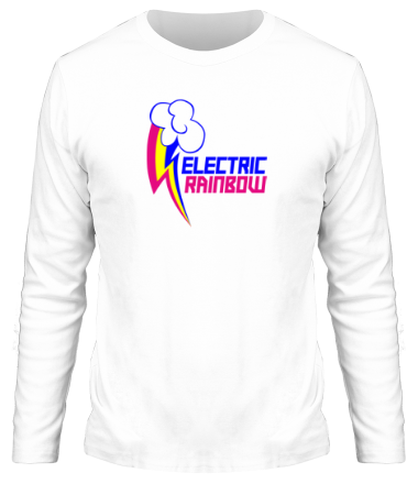 Мужская футболка длинный рукав Electric Rainbow