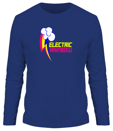 Мужская футболка длинный рукав Electric Rainbow