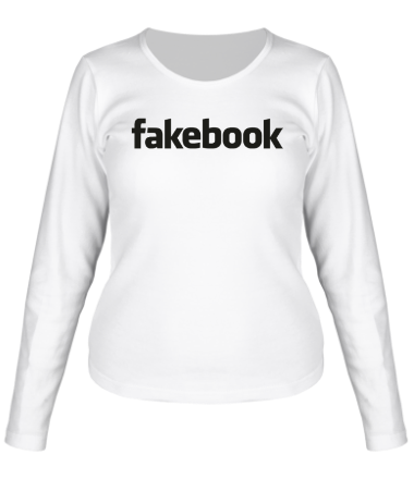 Женская футболка длинный рукав FakeBook