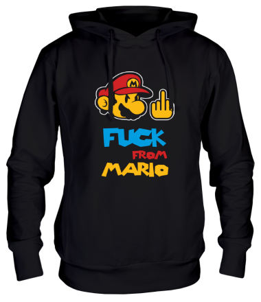 Толстовка худи Fuck from Mario