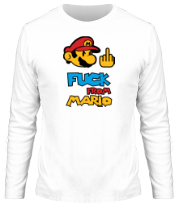 Мужская футболка длинный рукав Fuck from Mario фото