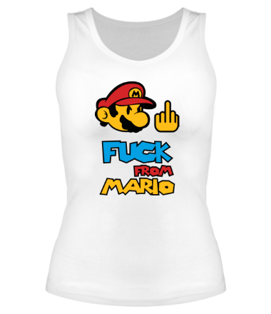 Женская майка борцовка Fuck from Mario