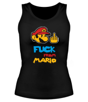Женская майка борцовка Fuck from Mario фото