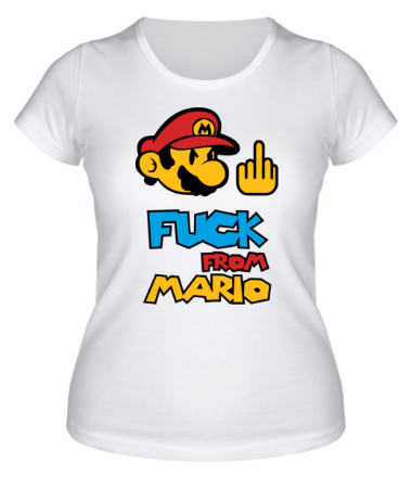 Женская футболка Fuck from Mario