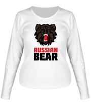 Женская футболка длинный рукав Russian Bear фото