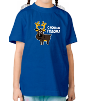 Детская футболка Поздравление оленя фото