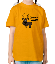 Детская футболка Поздравление оленя фото