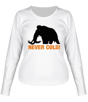 Женская футболка длинный рукав Mamont never cold! фото